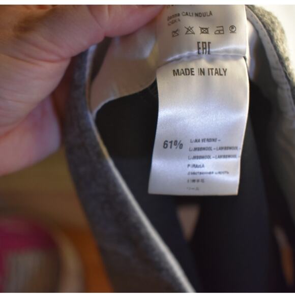 TELA Designer Grey Lambswool Mini Flare Skirt Size XS IT 40 - Picture 6 of 7